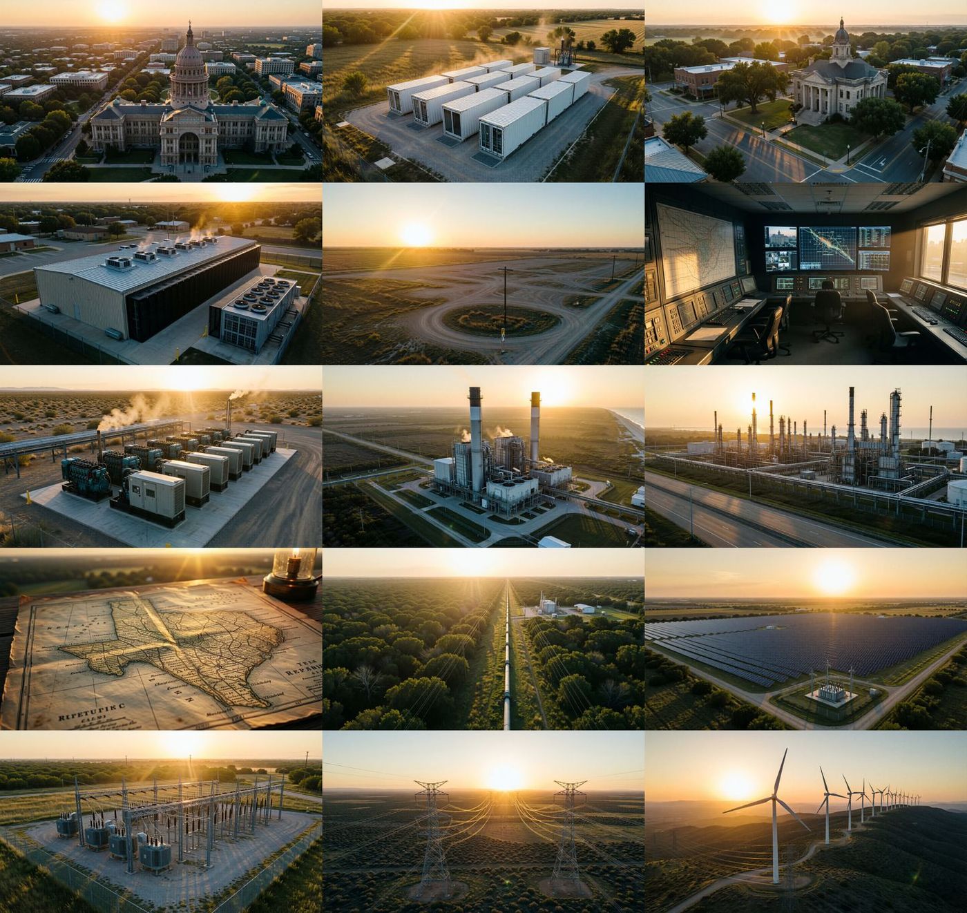 Sheet of generated B-roll stills